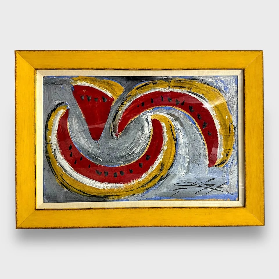 “Festival in Color?? – Framed Painting: Chucho Reyes "Festival in Color"26" x 36"Poster Paint on PaperSigned. Vibrant, playful, and unmistakably bold, Festival in Color is an untitled original by Jesús “Chucho” Reyes, one of Mexico