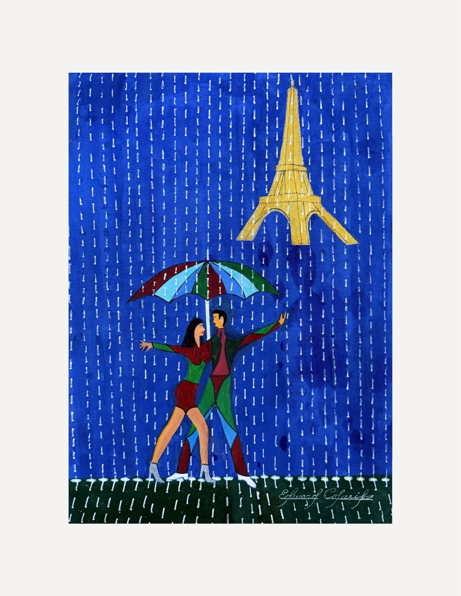 Edward Colarik Oil Painting: Edward Colarik900 Rain Drops15" x 22"Oil on CanvasAbout the ArtistEdward Colarik was a Dallas-based multimedia artist, sculptor, designer, and producer whose career spanned more than five decades. Wor