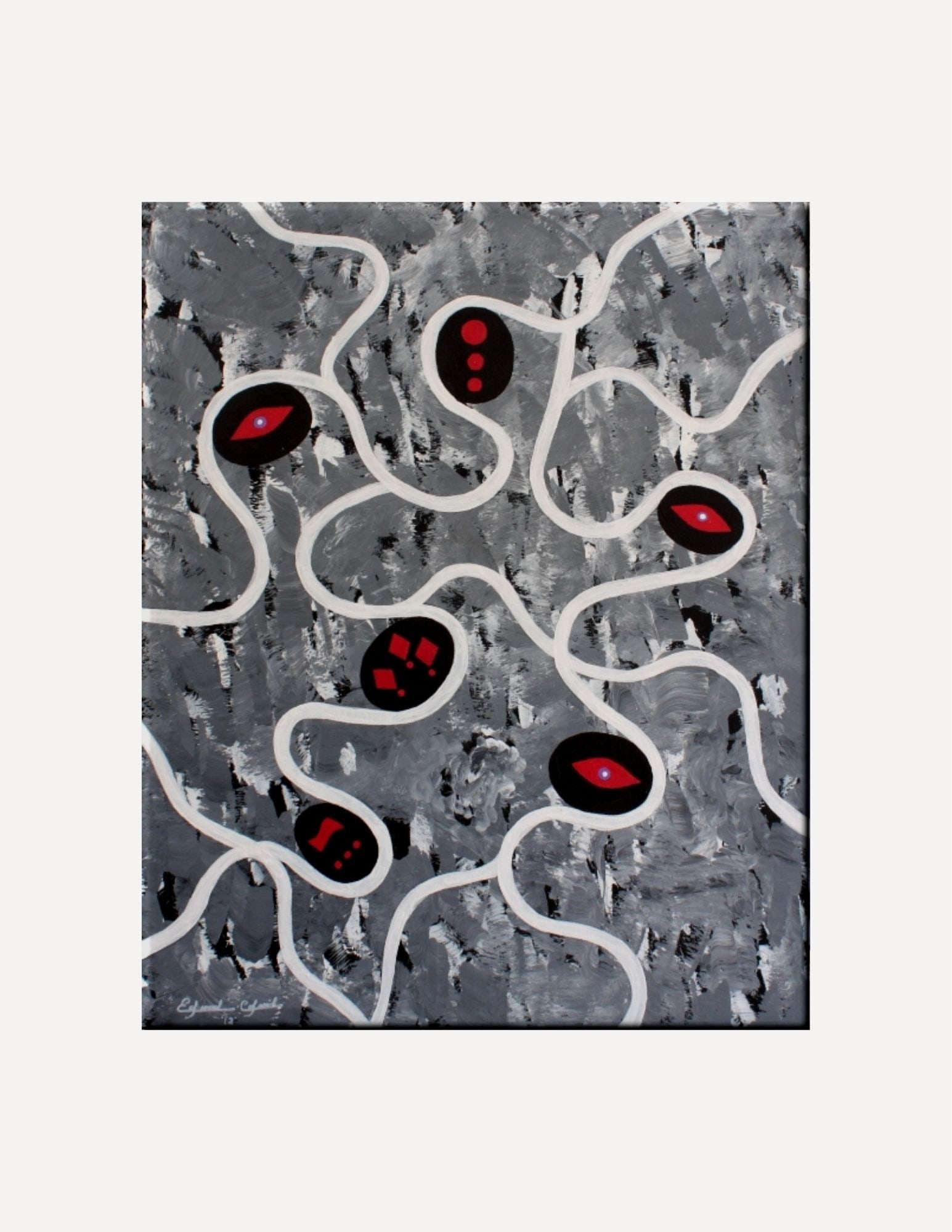 Edward Colarik Oil Painting: Edward ColarikColors of the Universe-Gray30" x 24"Oil and Acrlyic on CanvasAbout the ArtistEdward Colarik was a Dallas-based multimedia artist, sculptor, designer, and producer whose career spanned mo