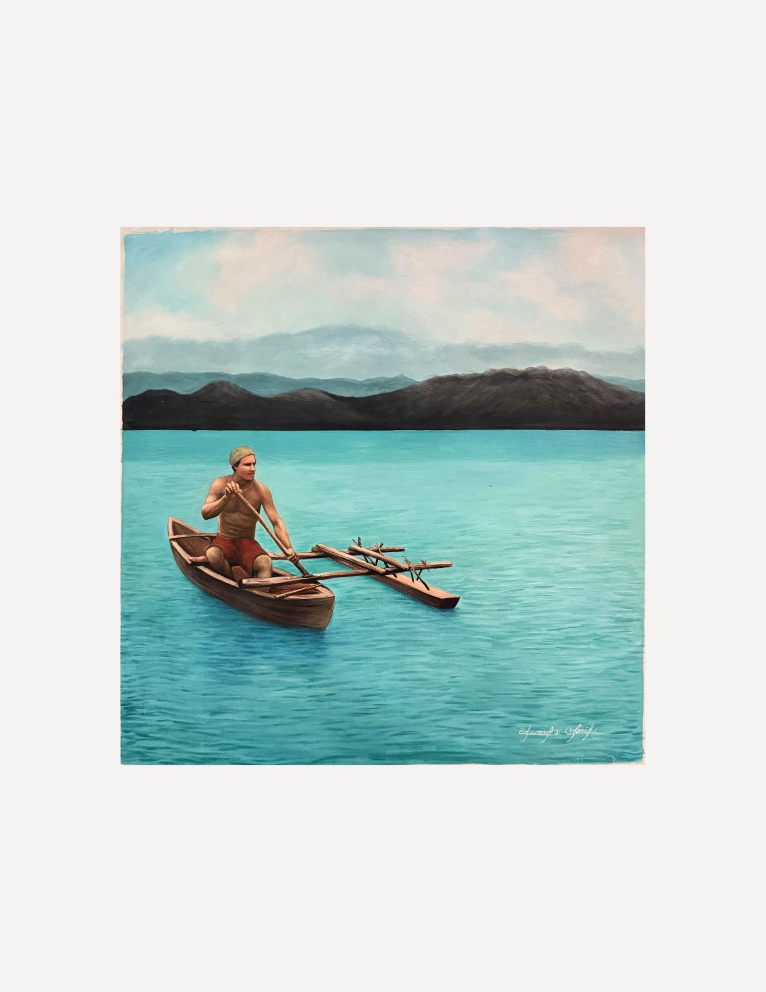 Edward Colarik Oil Painting: Edward ColarikAfternoon in Hawaii27" x 27"Oil on CanvasAbout the ArtistEdward Colarik was a Dallas-based multimedia artist, sculptor, designer, and producer whose career spanned more than five decades