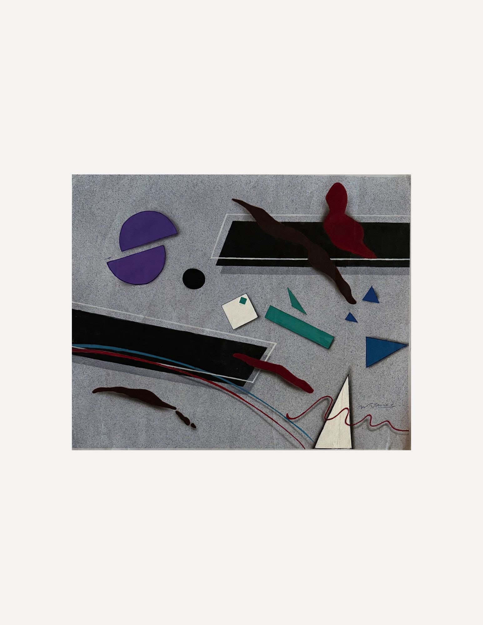 Geometric Abstract Contemporary Oil Painting (1 of 1)