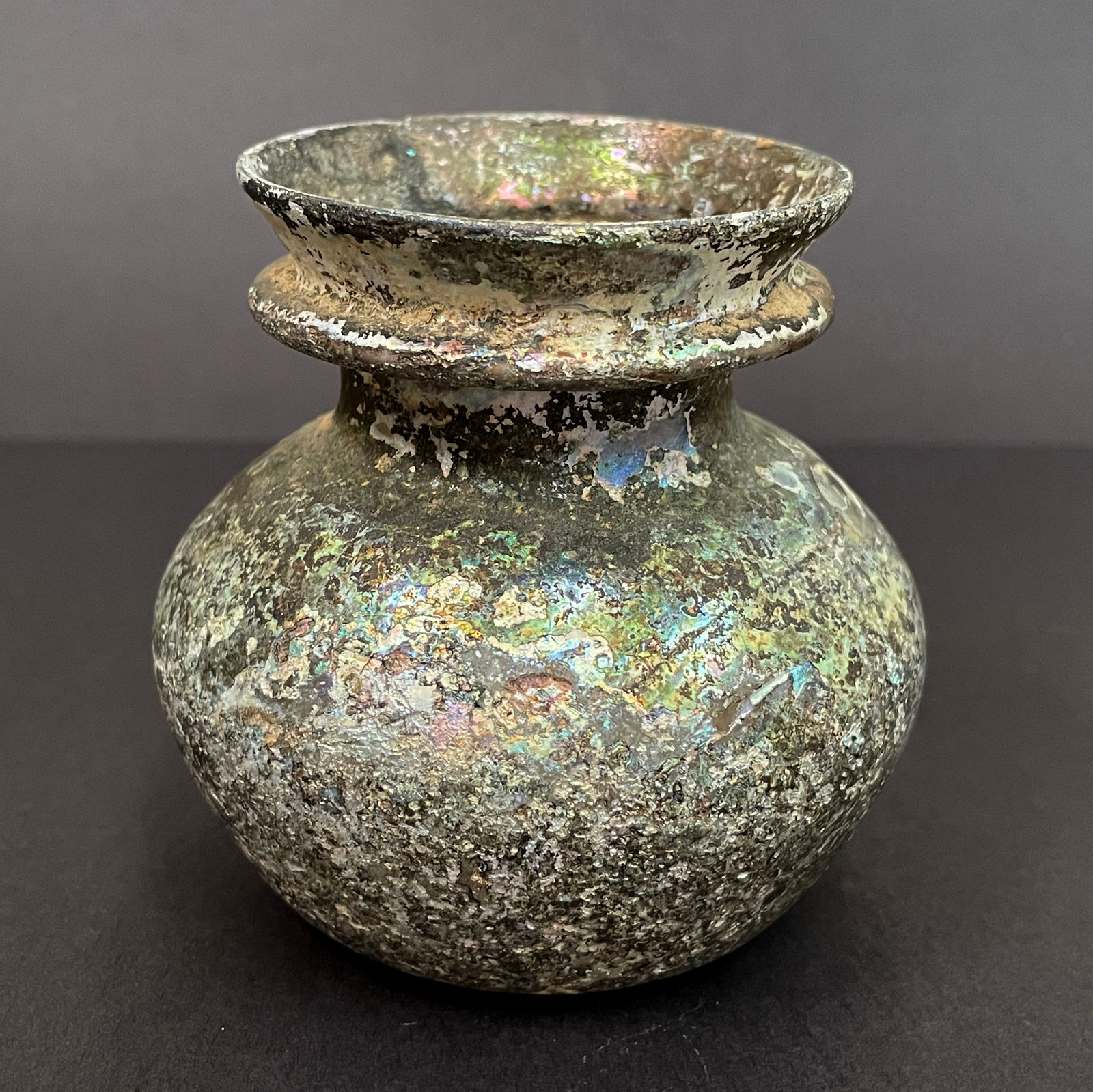 Roman Green Glass Vase (1 of 6)