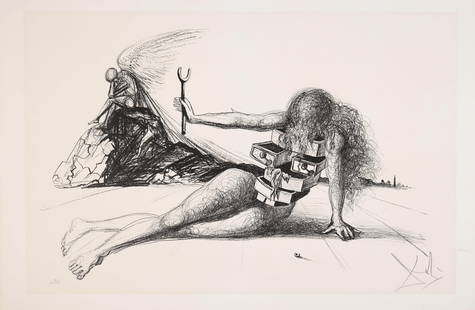 Salvador Dali (Spanish, 1904-1984) Drawers of Memory: Artist: Salvador Dali (Spanish, 1904-1984). Title: Drawers of Memory. Medium: Offset Lithograph on wove paper. Measures: 25 x 38 inches. Signed, numbered lower side in the plate.