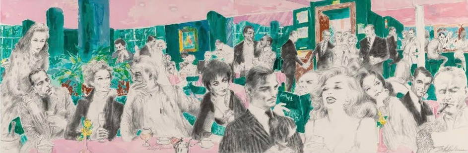 LeRoy Neiman (1921-2012) Polo Lounge, diptych: LeRoy Neiman (1921-2012) Polo Lounge, diptych, 1988 Offset lithograph in colors on wove paper 25 x 75 inches, signed, numbered, and dated in pencil along lower edge