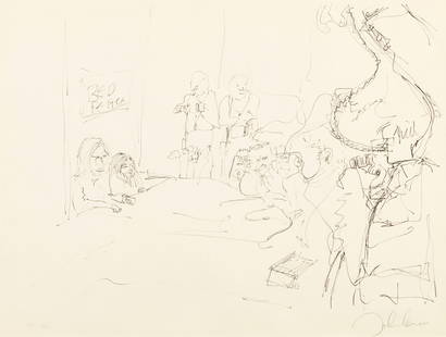John Lennon (British) Bag One After: rtist: John Lennon (British). Title: Bag One. Print on paper. Measures: 28 3/4 x 21 5/8 inchesJohn Lennon studied art at the Liverpool Art Institute from 1957-60.In interviews John described art as