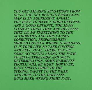 Jenny Holzer (American, 1950) Inflammatory Essays After: Jenny Holzer (American, 1950) Inflammatory Essays. Print on paper. Measures: 17 x 17 inches.Since the 1970s, Jenny Holzer has inserted language into public settings as part of her singular conceptual