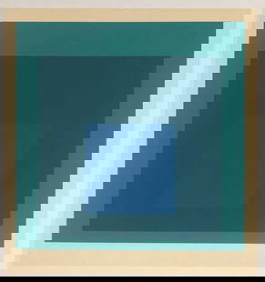 Josef Albers - Homage to the Square Silkscreen 1968: JOSEF ALBERS (1888-1976) Homage to the Square Silkscreen on paper Printed circa 1968 Measures approx 10" x 10" inches