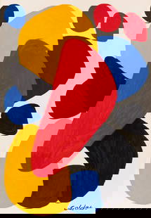 After Alexander Calder Boomerang color print: After Alexander Calder (American, 1898-1976) Boomerang color print. Measures 44 x 30 inches