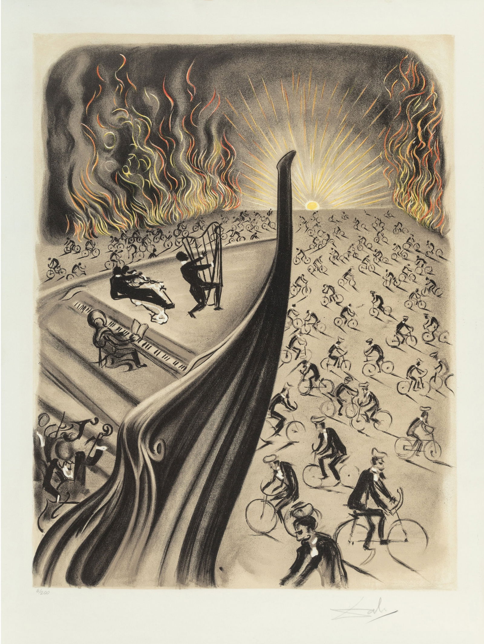 Salvador Dali (1904-1989) Symphony Bicyclette After (1 of 1)