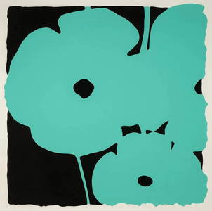 Donald K. Sultan Poppies Print in Colors After