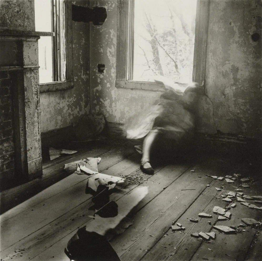 Francesca Woodman - Providence, RI, 1976: Francesca Woodman - Providence, RI, 1976. Photo Litho. Measures: 6 x 6 inches, mounted.