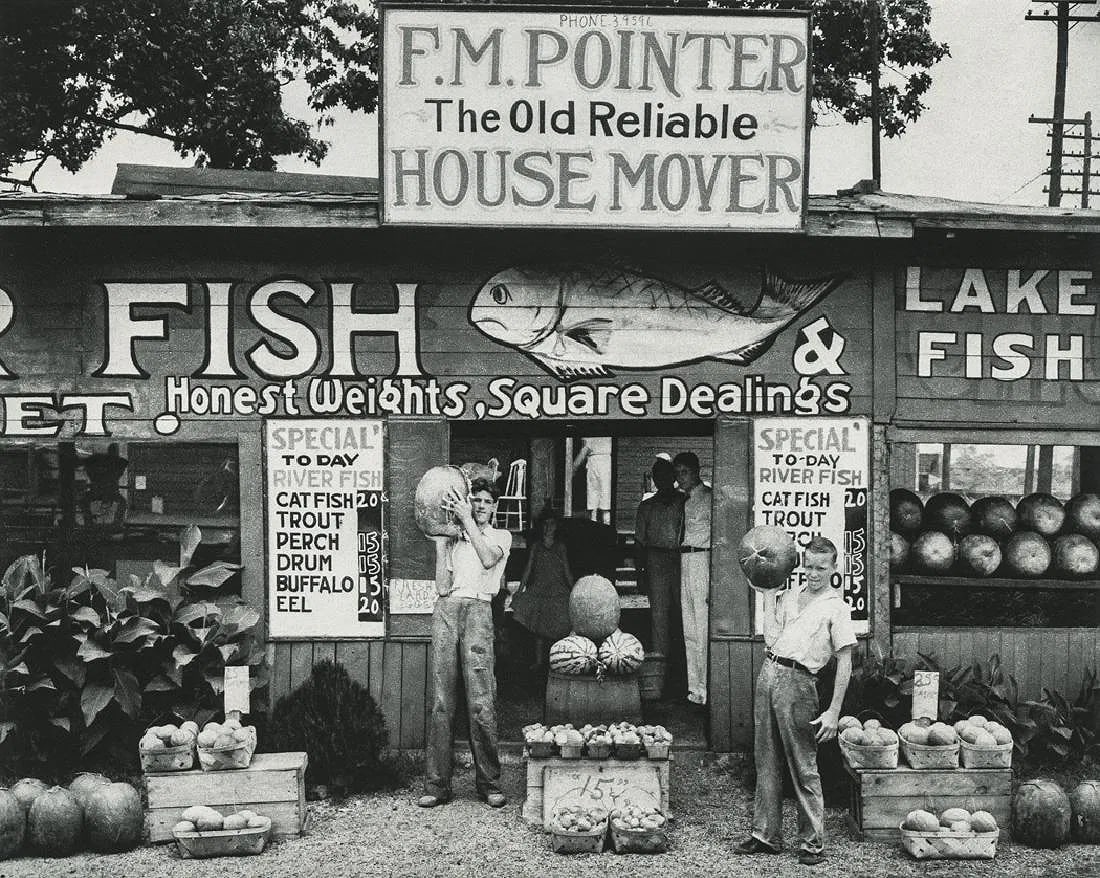 Walker Evans - Roadside Store, Alabama: Walker Evans - Roadside Store, Alabama Sheet-Fed Gravure Print. Measures: 7 3/4 x 6 inches, mounted to foamboard.