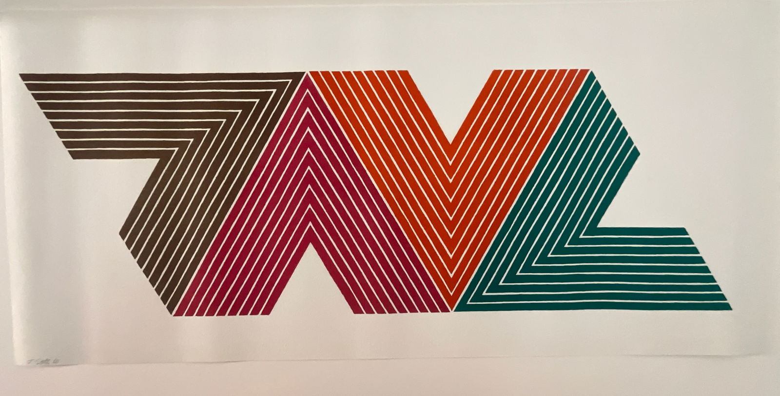 Frank Stella (American, 1936-2024) Empress of India II, from V Series, After: Frank Stella (American, 1936-2024) Empress of India II, from V Series. Print in colors. Measures: 35 x 16 inches.Frank Philip Stella (May 12, 1936 – May 4, 2024) was an American painter, sculptor, a