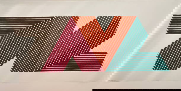 Frank Stella (American, 1936-2024) Empress of India II, from V Series, After: Frank Stella (American, 1936-2024) Empress of India II, from V Series. Print in colors. Measures: 35 x 16 inches.Frank Philip Stella (May 12, 1936 – May 4, 2024) was an American painter, sculptor, a