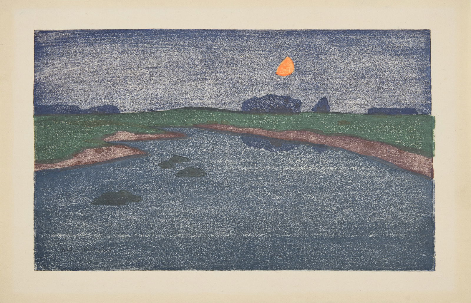 Arthur Wesley Dow (American, 1857-1922) Marsh Creek, After (1 of 1)