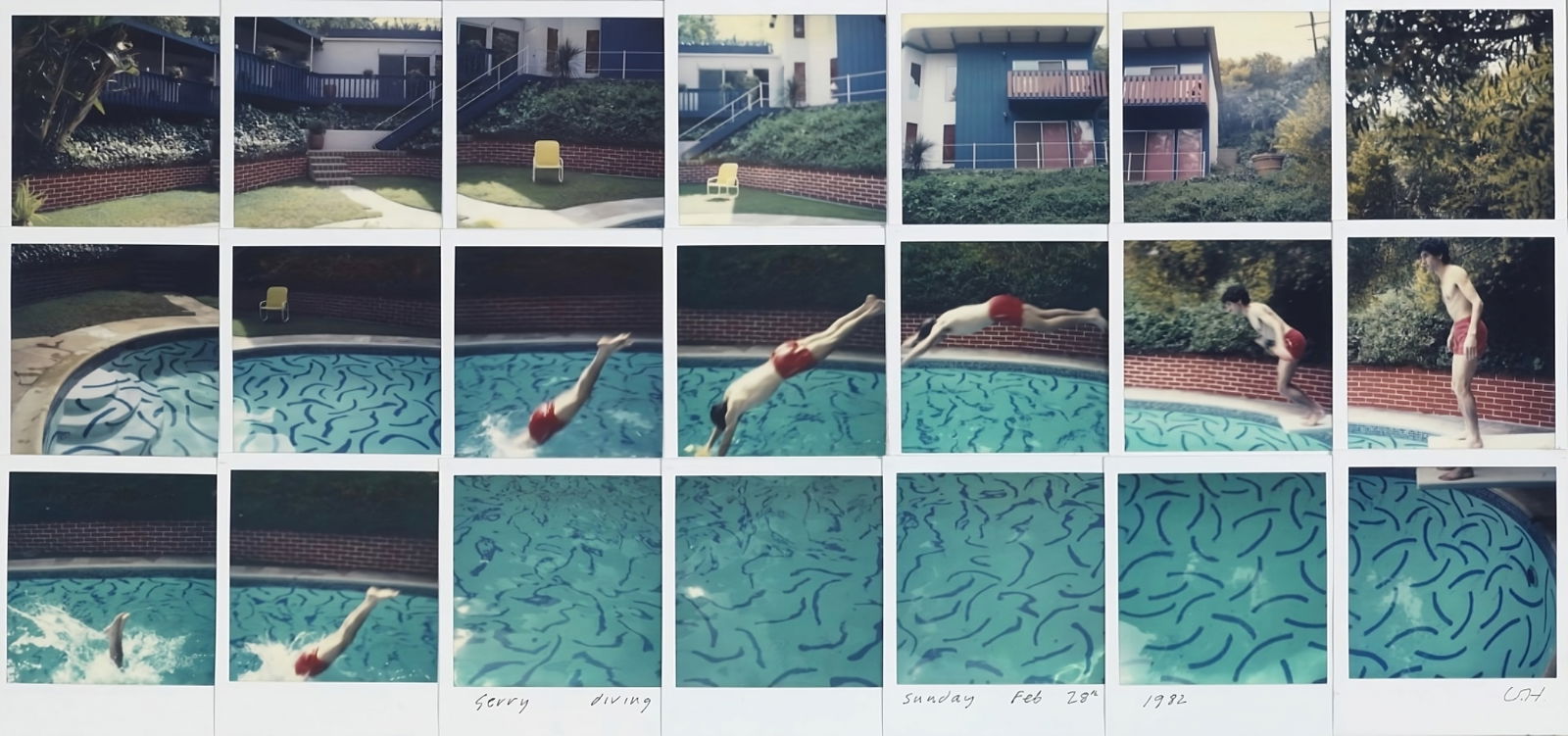 David Hockney Jerry Diving Glossy Print after (1 of 1)