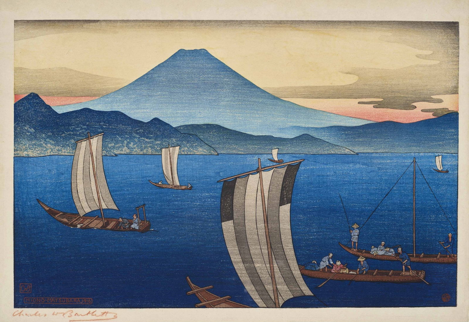 Charles Bartlett (British, 1840-1960) Miono-Matsubara, Print in Colors, After: Charles Bartlett (British, 1860-1940) Miono-Matsubara, Print in Colors. Measures: 10 x 14 3/4 x inches.Charles William Bartlett (1 June 1860 – 16 April 1940) was an English painter and printmaker wh