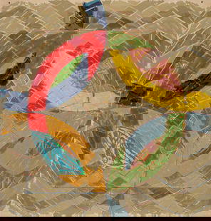 Frank Stella (American), Polar Cordinates Print, After: Measures: 38 1/2 x 38 1/2 inches, print in colors.Frank Stella was an American painter, sculptor, and printmaker, noted for his work in the areas of minimalism and post-painterly abstraction. He lived