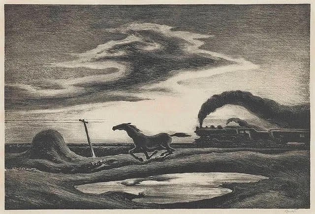 THOMAS HART BENTON(1889-1975) The Race ,after (1 of 1)