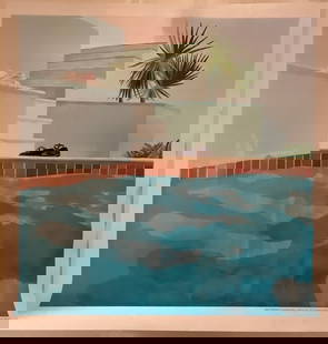 David Hockney Swimming Pool Poster: 23 1/2 x 23 1/2 inches Swimming Pool