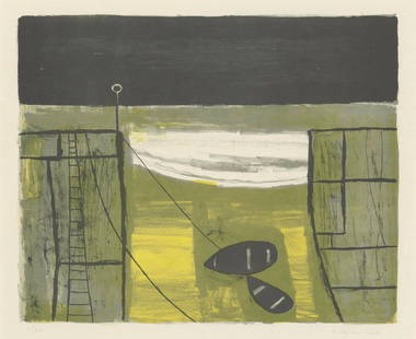 William Scott R.A.(British, 1913-1989) Cup/Bowl, After: William Scott R.A.(British, 1913-1989) Cup/Bowl, print in colors on paper. Measures: 19 3/4 x 24 3/4 inches. William Scott CBE RA (15 February 1913 – 28 December 1989) was a prominent abstract paint