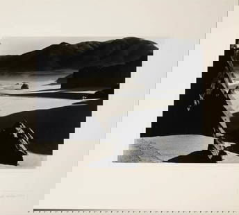 Brett Weston (1911-1993): Garrapata Beach: gelatin silver print 1954; signed and dated in pencil in margin lower right 15 x 19 inches