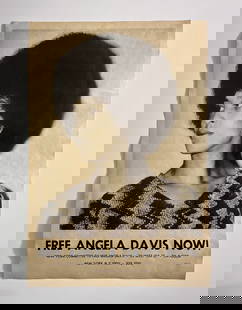 Free Angela Davis Now Poster: 11 3/8 x 17 7/8 inches, unknown edition and printing date.