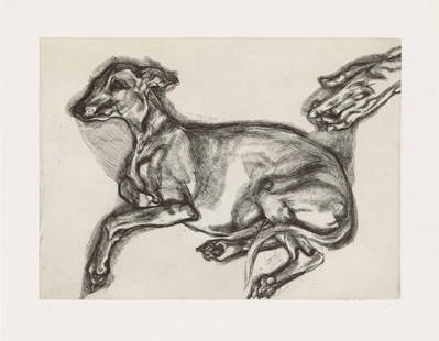 Lucian Freud (British, 1922-2011) Pluto, after: Lucian Freud (British, 1922-2011) Pluto, print on paper. Measures: 22 1/2 x 28 1/2 inches. Lucian Michael Freud was a British painter and draughtsman, specialising in figurative art, and is known as o