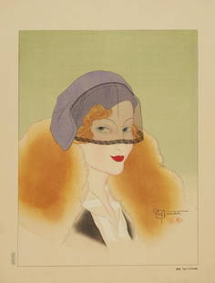 Paul Jacoulet (1902-1960) Showa Era, After: Paul Jacoulet (1902-1960) Le Pacifique Mysterieux Mers du Sud. offset print in colors. Measures: 19 x 14 inches. Paul Jacoulet (1896–1960) was a French, Japan-based woodblock print artist known for