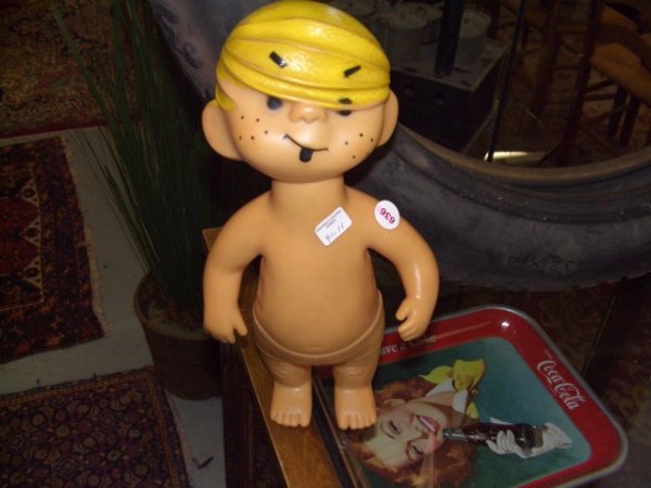 vintage dennis the menace rubber vinyl doll: vintage dennis the menace rubber vinyl doll cond good