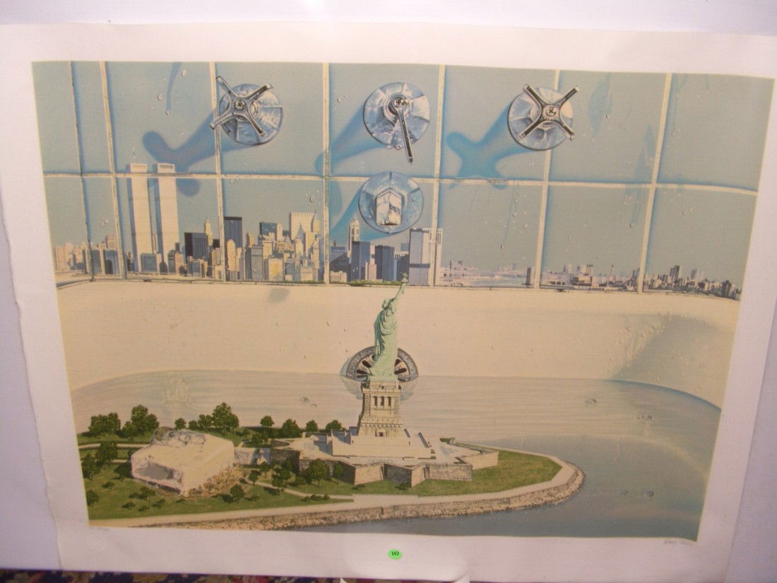 Limited Edition, numbered & hand signed lithograph: Limited Edition, numbered & hand signed lithograph by Doug Webb titled "Liberty Renewed"