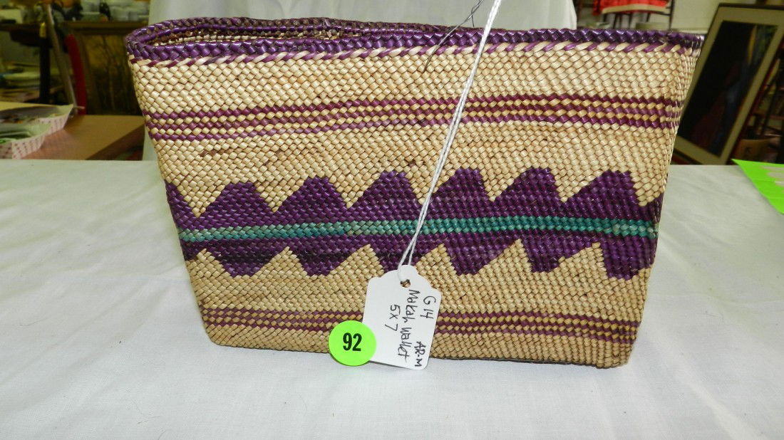authentic Native American basket / Makah wallet: authentic Native American basket / Makah wallet