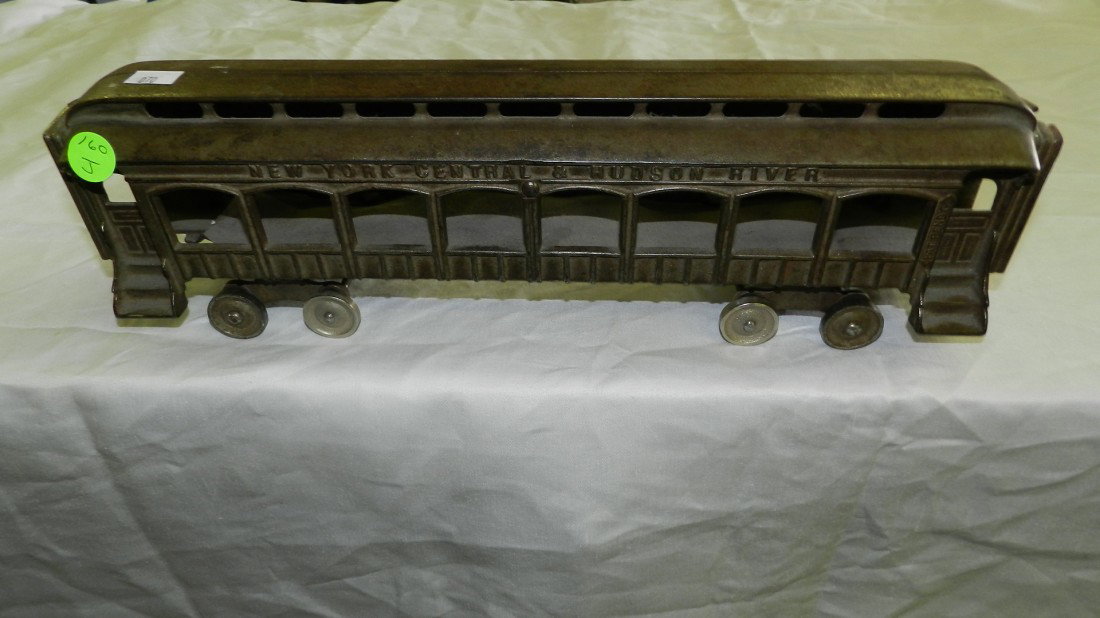 cast iron toy train car, as seen: cast iron toy train car, as seen
