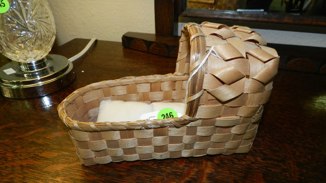 Native American doll bed basket weave: Native American doll bed basket weave