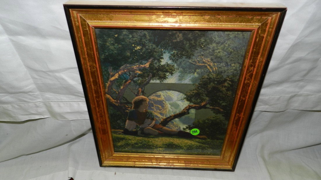 great framed Maxfield Parrish print: great framed Maxfield Parrish print
