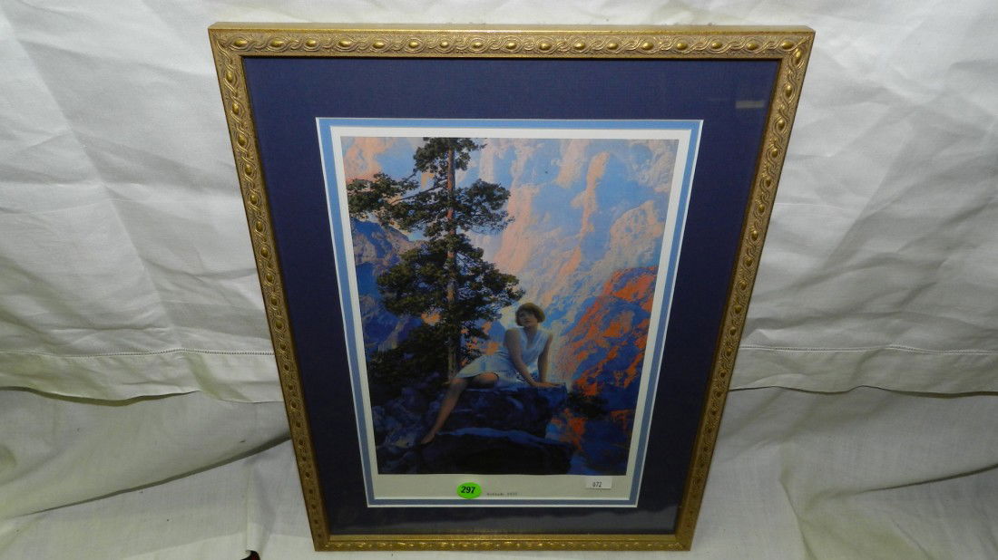 great framed Maxfield Parrish print: great framed Maxfield Parrish print
