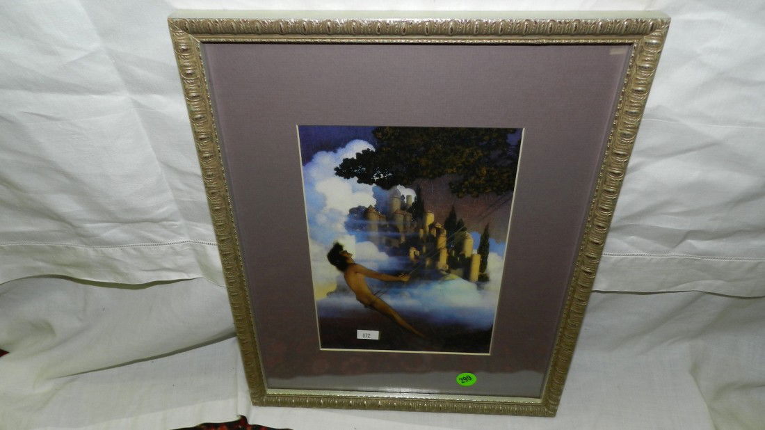 great framed Maxfield Parrish print: great framed Maxfield Parrish print