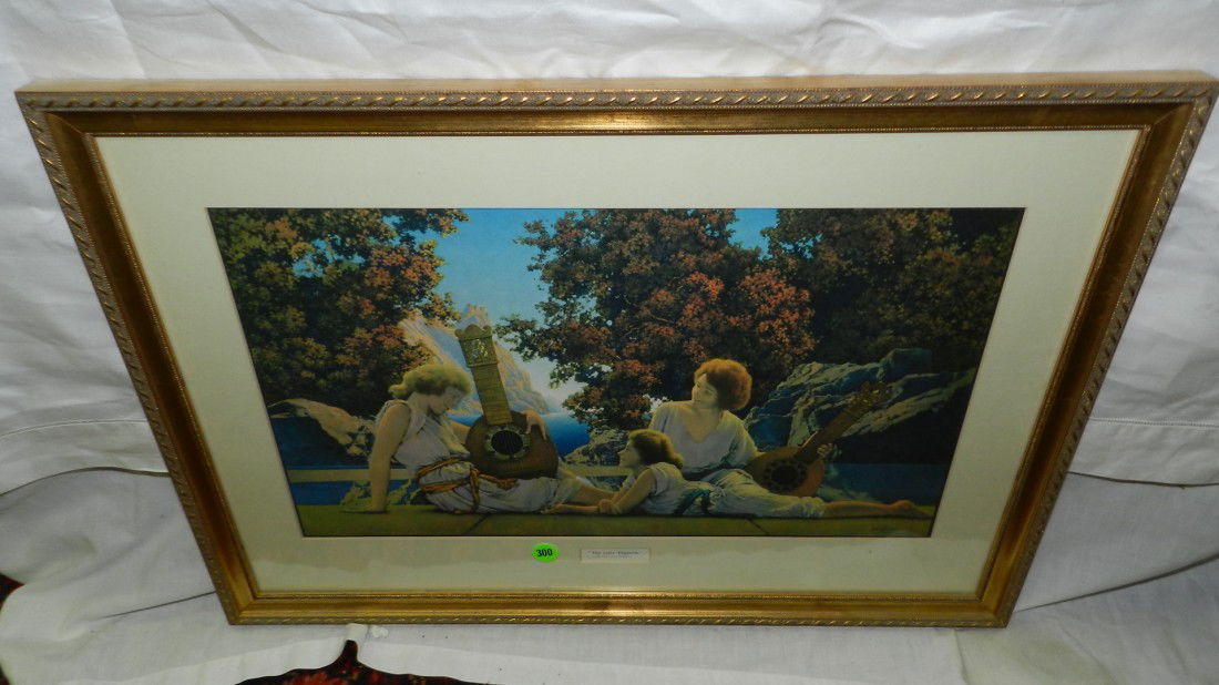 great framed Maxfield Parrish print: great framed Maxfield Parrish print