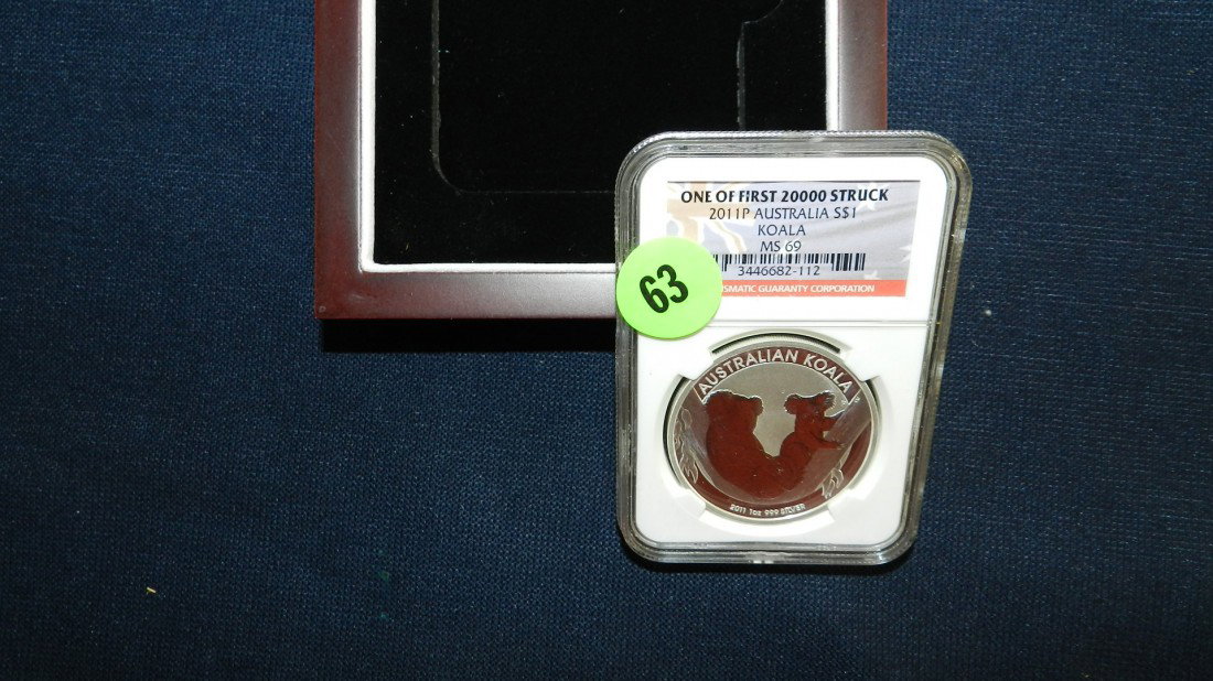 Australian Silver Koala MS-69 (NGC) 2011-P in prese: Australian Silver Koala MS-69 (NGC) 2011-P in presentation box