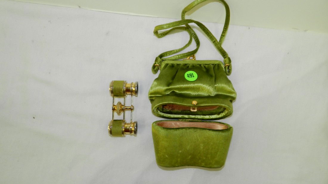 victorian Paris opera glasses with purse type case: victorian Paris opera glasses with purse type case