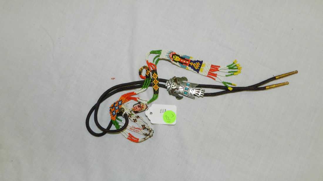 vintage Native American handmade bolo & necklace: vintage Native American handmade bolo & necklace