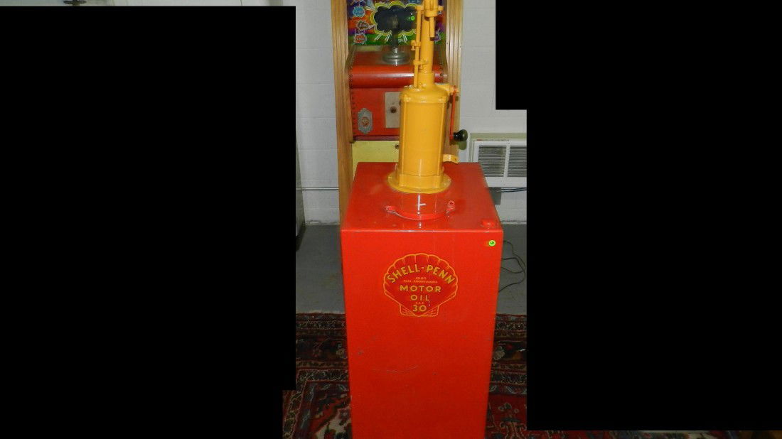 vintage Shell- Penn motor oil pump dispenser SSR: vintage Shell- Penn motor oil pump dispenser SSR