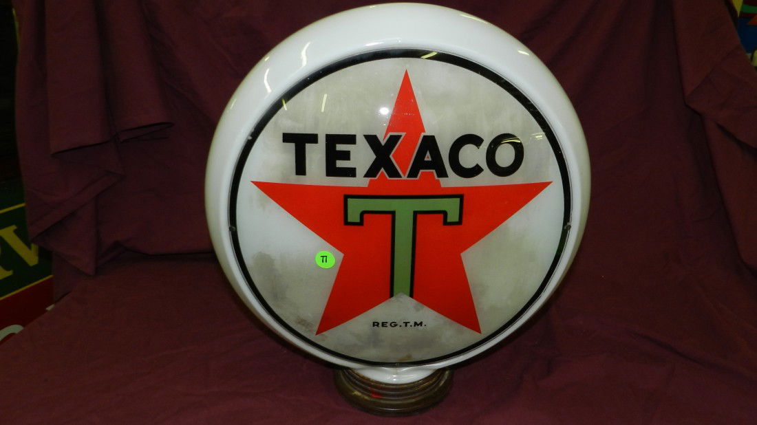 Vintage Original Texaco Gas Pump Globe,: Vintage Original Texaco Gas Pump Globe,