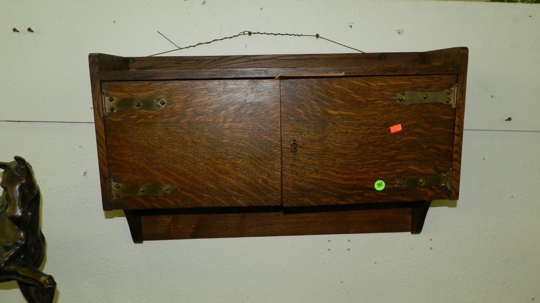 unique antique Arts & Crafts wall cabinet: unique antique Arts & Crafts wall cabinet