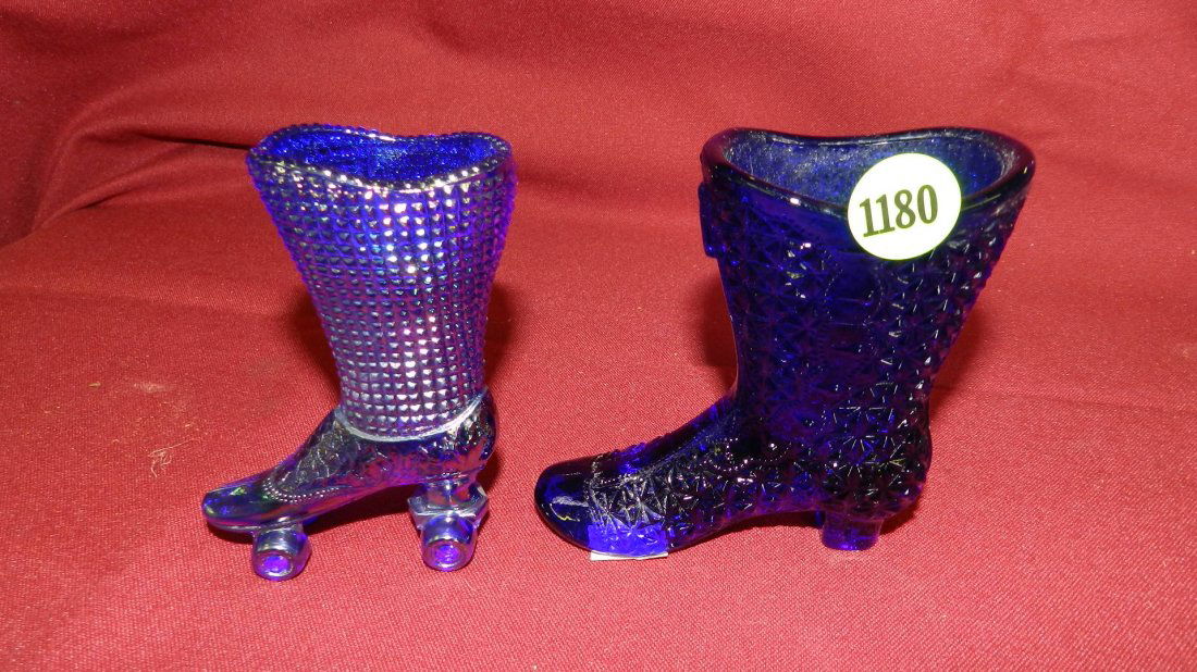 2 piece cobalt glass boots: 2 piece cobalt glass boots