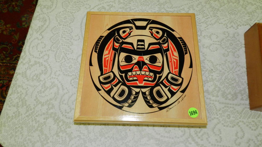 Native American hand painted box