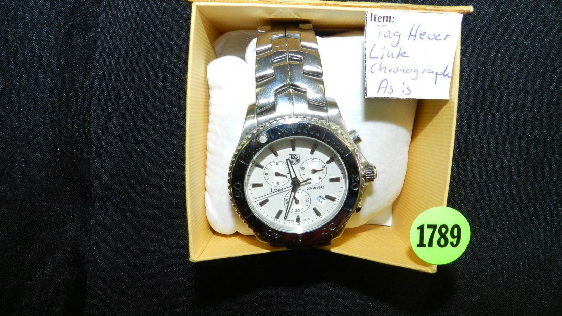 vintage men's Tag Heuer wrist watch (as is) no wo