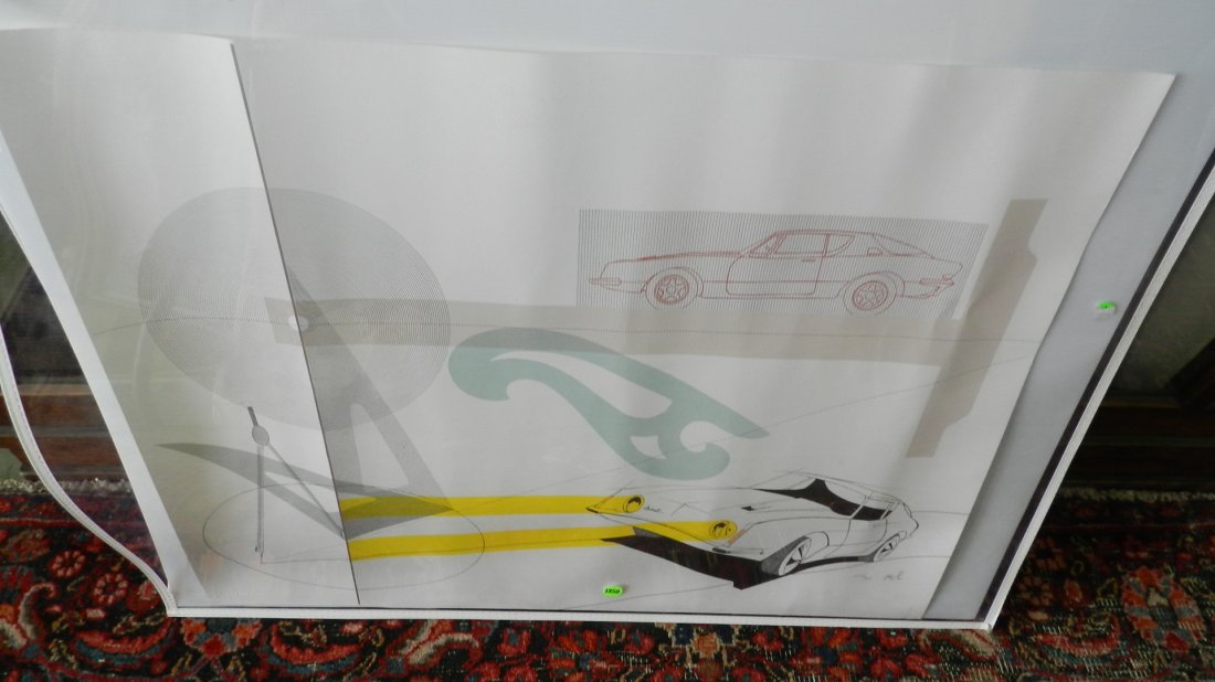 wonderful signed & numbered limited edition print: by Raymond Loewy titled Avanti II