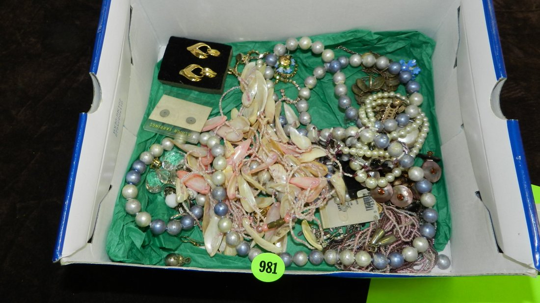 box of vintage jewelry: box of vintage jewelry