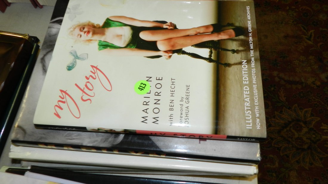 stack of Marilyn Monroe books: stack of Marilyn Monroe books